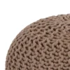 Posh beige pouf 100% cotone beige d43xh34 cm