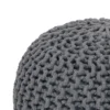 Posh light grey pouf 100% cotone grigio chiaro d43xh34 cm
