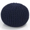 Posh navy pouf 100% cotone blu scuro d43xh34 cm