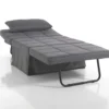 Quick longue kappa pouf trasformabile letto in tessuto grigio 95x70xh40 cm