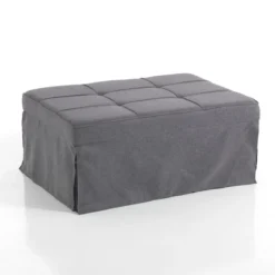 Quick longue kappa pouf trasformabile letto in tessuto grigio 95x70xh40 cm