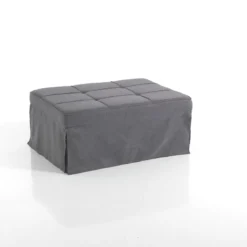 Quick longue kappa pouf trasformabile letto in tessuto grigio 95x70xh40 cm