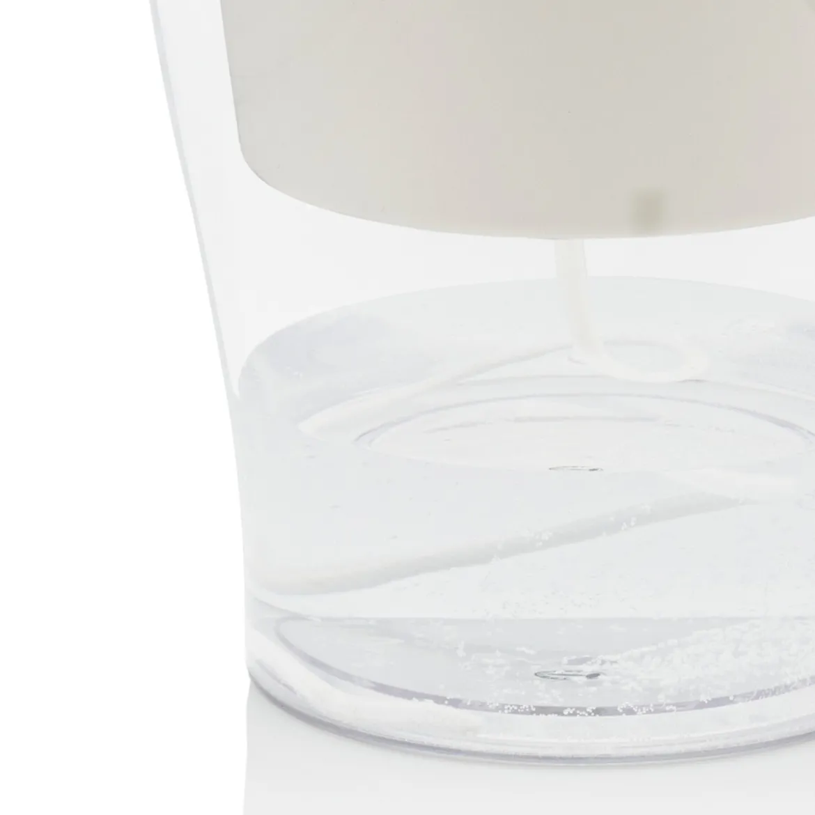 Raffy medium vaso autoinnaffiante per esterno e interno fiordaliso large bianco opaco e trasparente d17.3xh21.2 cm