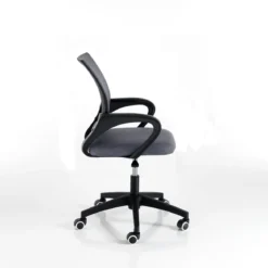 Rik poltrona da ufficio regolabile e girevole in tessuto di colore grigio con ruote 56x56 h85/95 cm