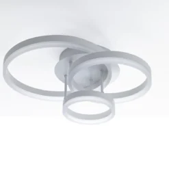 Rings white plafoniera / applique led in metallo bianco opaco 55x40 h19 cm