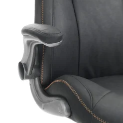 Riverside sedia da ufficio regolabile e girevole in pelle sintetica grigio scuro effetto invecchiato 72x65 h119/125 cm
