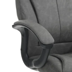 Rye grey sedia da ufficio regolabile e girevole in pelle sintetica grigio effetto invecchiato 64x63 h111/121 cm