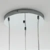 Saky clear lampadario 3 luci in vetro trasparente h126 d47 cm