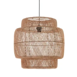 Sanat lampadario da interno/esterno in rattan colore naturale d50xh50 cm