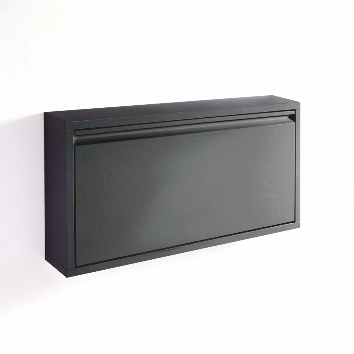 Sandy dark grey scarpiera a parete 1 anta metallo colore antracite h375 l75 p125