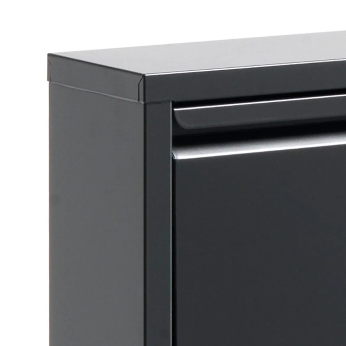 Sandy dark grey scarpiera a parete 1 anta metallo colore antracite h375 l75 p125