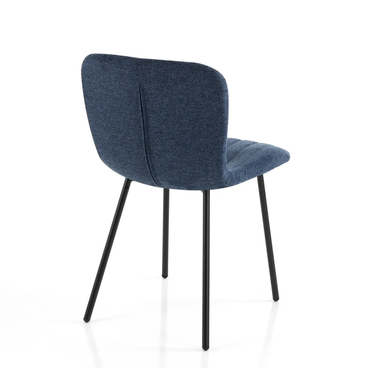 sedia COSY BLUE tessuto Blu struttura metallo Nero opaco H77 L43 P53