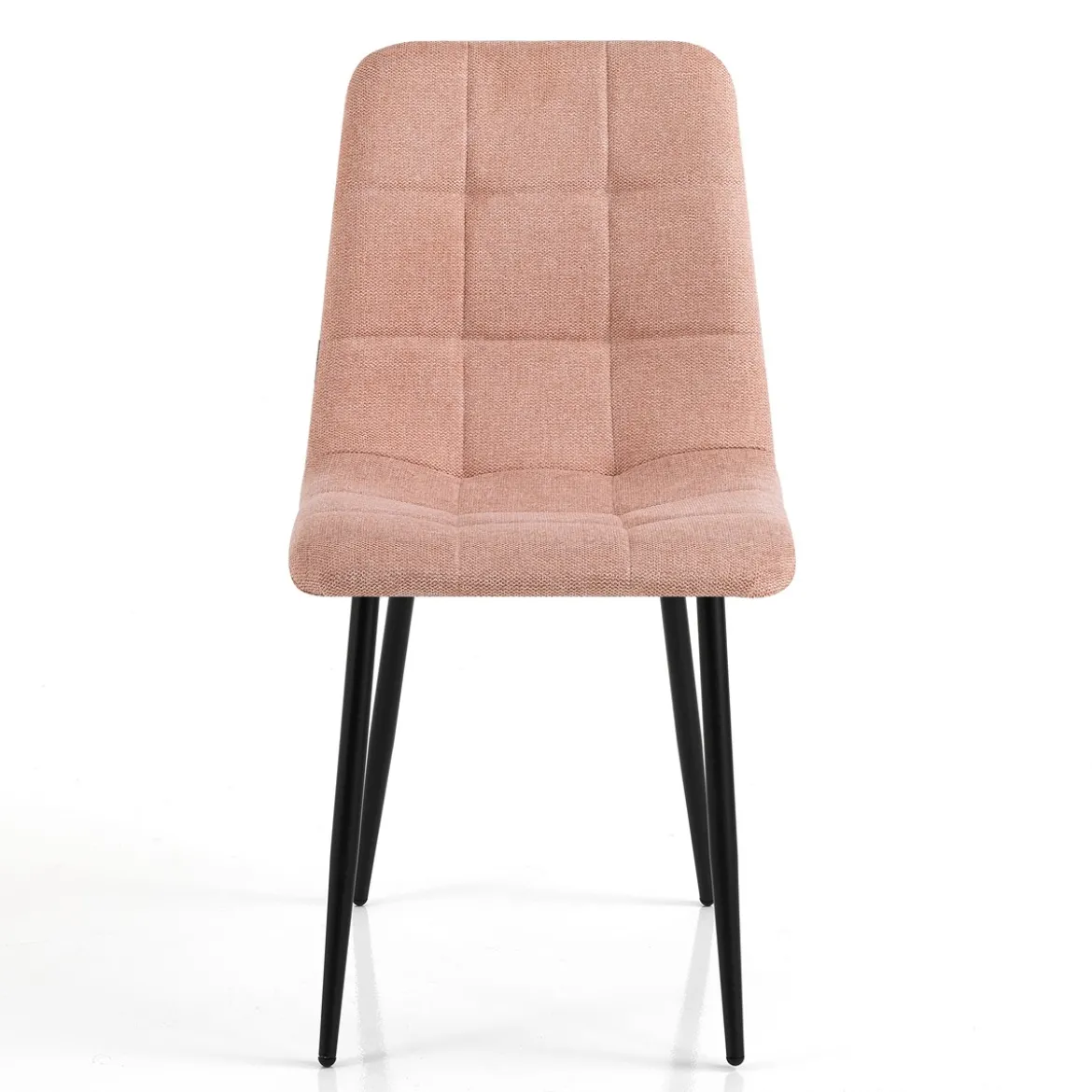 Sedia FAFFY PINK EVO tessuto Rosa struttura metallo Nero opaco H85 L42 P53