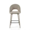 Selma Beige Home sgabello imbottito tessuto beige easy clean struttura rivestita h79 l51 p54 seduta h65