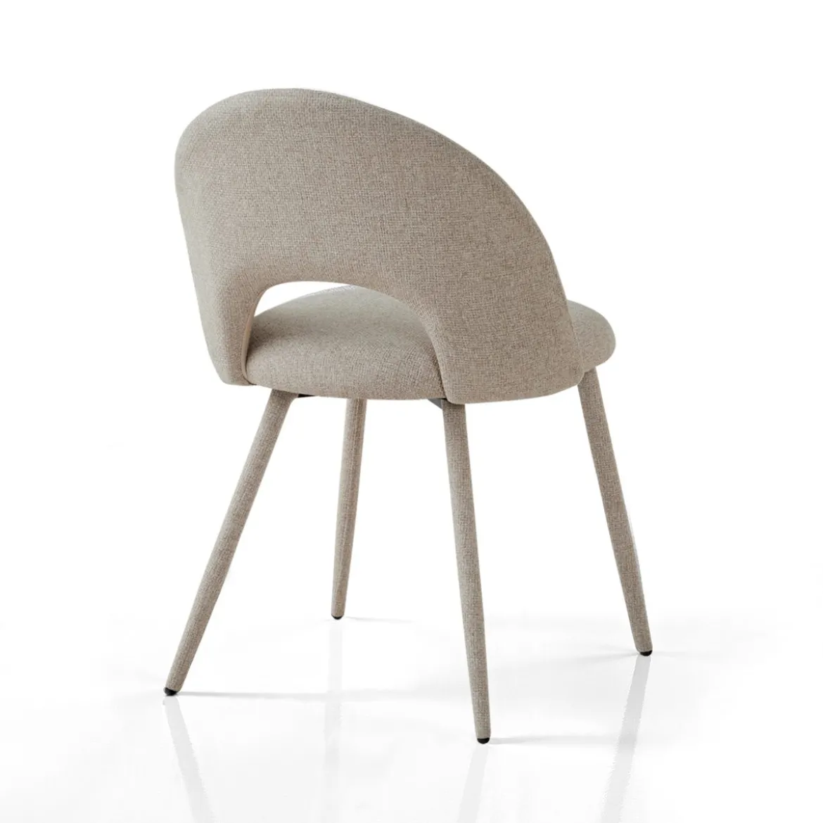Selma Beige Sedia Imbottita tessuto panna easy clean poliestere h79 l51 p54 seduta h48