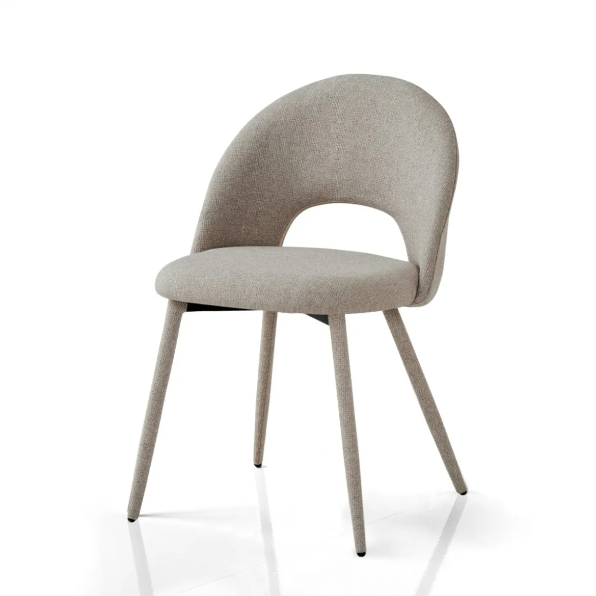 Selma Beige Sedia Imbottita tessuto panna easy clean poliestere h79 l51 p54 seduta h48