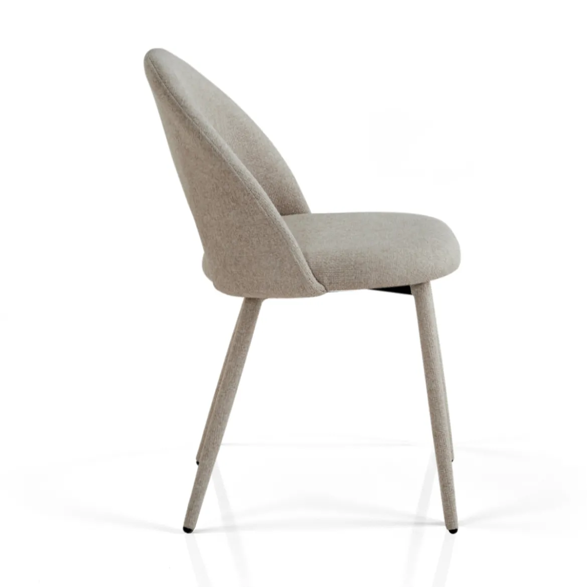 Selma Beige Sedia Imbottita tessuto panna easy clean poliestere h79 l51 p54 seduta h48
