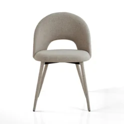 Selma Beige Sedia Imbottita tessuto panna easy clean poliestere h79 l51 p54 seduta h48