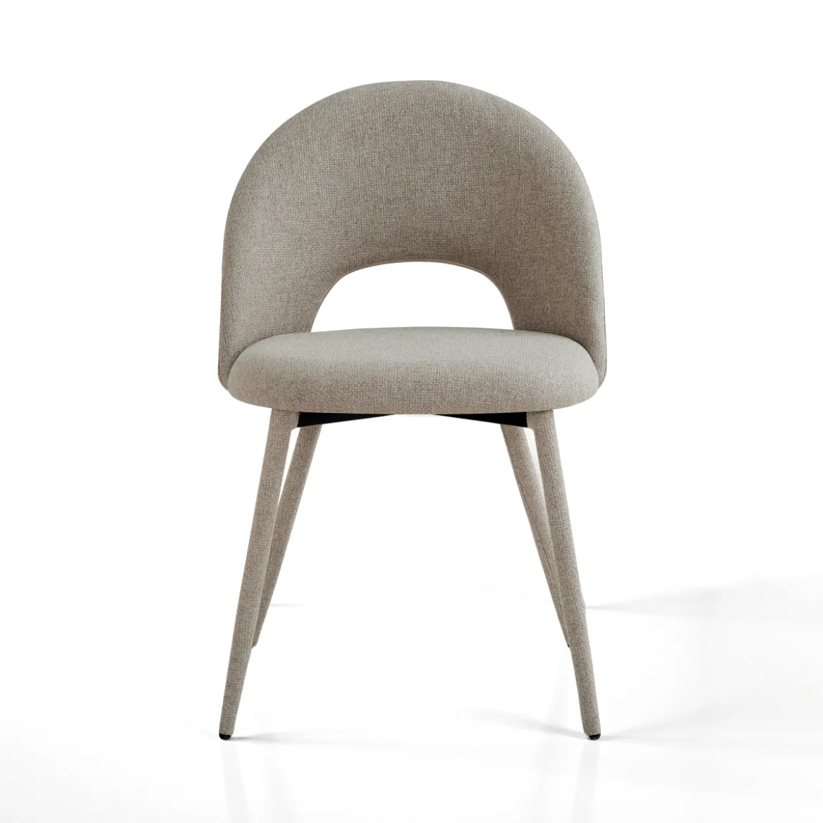 Selma Beige Sedia Imbottita tessuto panna easy clean poliestere h79 l51 p54 seduta h48