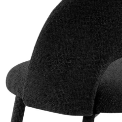 Selma Black Sedia Imbottita tessuto nero easy clean poliestere h79 l51 p54 seduta h48