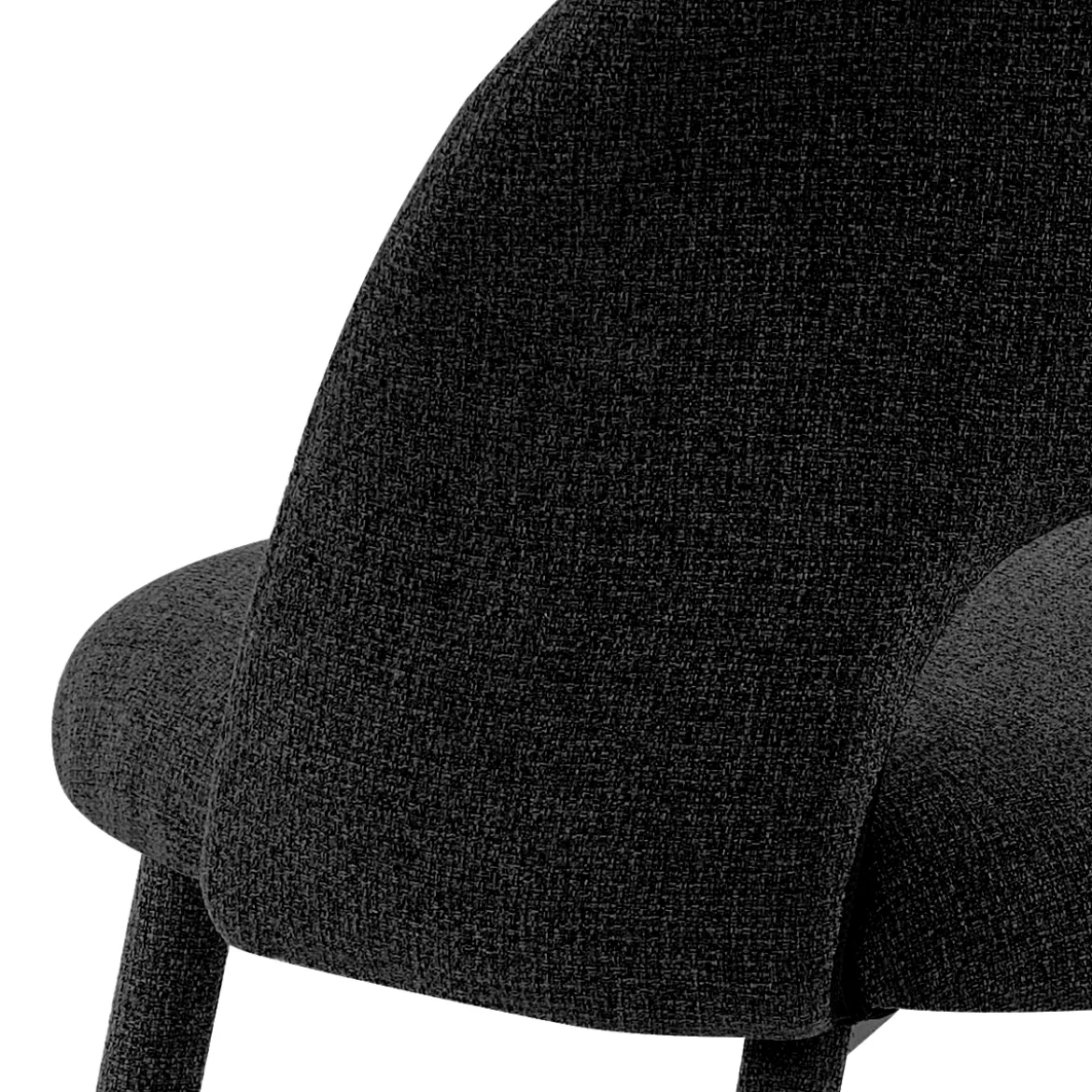 Selma Black Sedia Imbottita tessuto nero easy clean poliestere h79 l51 p54 seduta h48