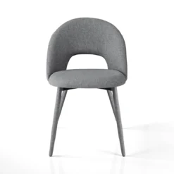 Selma Grey Sedia Imbottita tessuto grigio easy clean poliestere h79 l51 p54 seduta h48