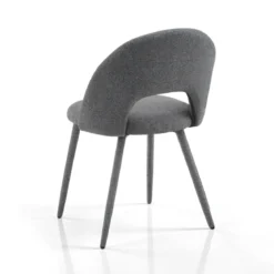 Selma Grey Sedia Imbottita tessuto grigio easy clean poliestere h79 l51 p54 seduta h48