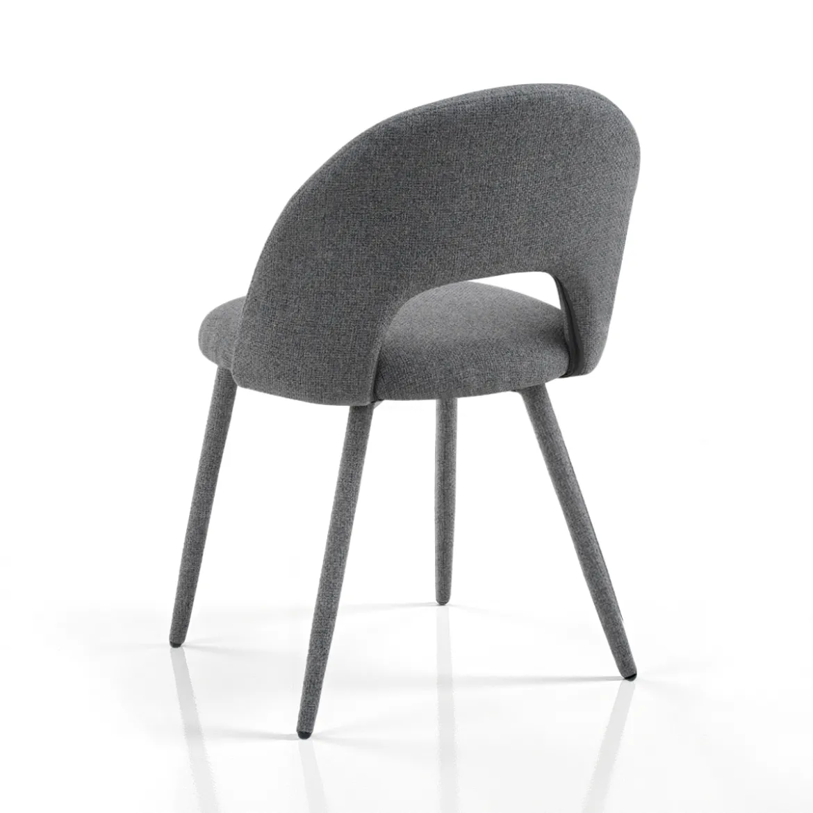Selma Grey Sedia Imbottita tessuto grigio easy clean poliestere h79 l51 p54 seduta h48