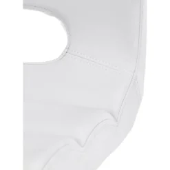 Sem sgabello regolabile in pelle sintetica bianca e metallo cromato 40x53xh95-115 cm