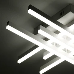 Shanghai plafoniera led in allumino bianco opaco l63 p63 h17 cm