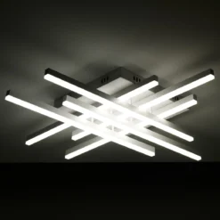 Shanghai plafoniera led in allumino bianco opaco l63 p63 h17 cm