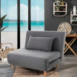 Shift grey poltrona letto tessuto grigio cm l100 p85 h80 letto cm l100 p190 h27