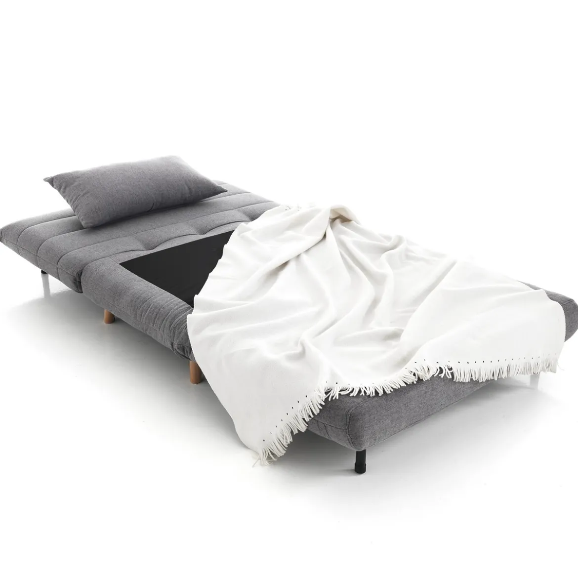 Shift lines grey poltrona letto tessuto grigio cm l105 p85 h80 letto cm l105 p190 h27