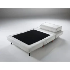 Shift poltrona letto in pelle sintetica bianca l100 p85/180 cm