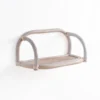 Single alka mensola da parete 1 ripiano hanna single in rattan sbiancato 43x20xh20 cm