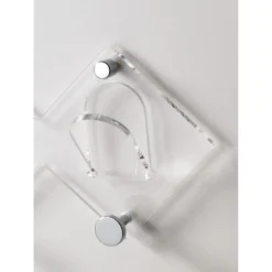 Sirio appendiabiti da parete in acrilico trasparente 36x4.5xh13 cm