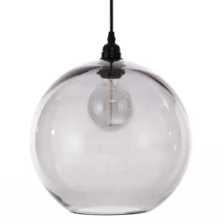Skittle-b lampadario vetro grigio trasparente d30 h28 cm