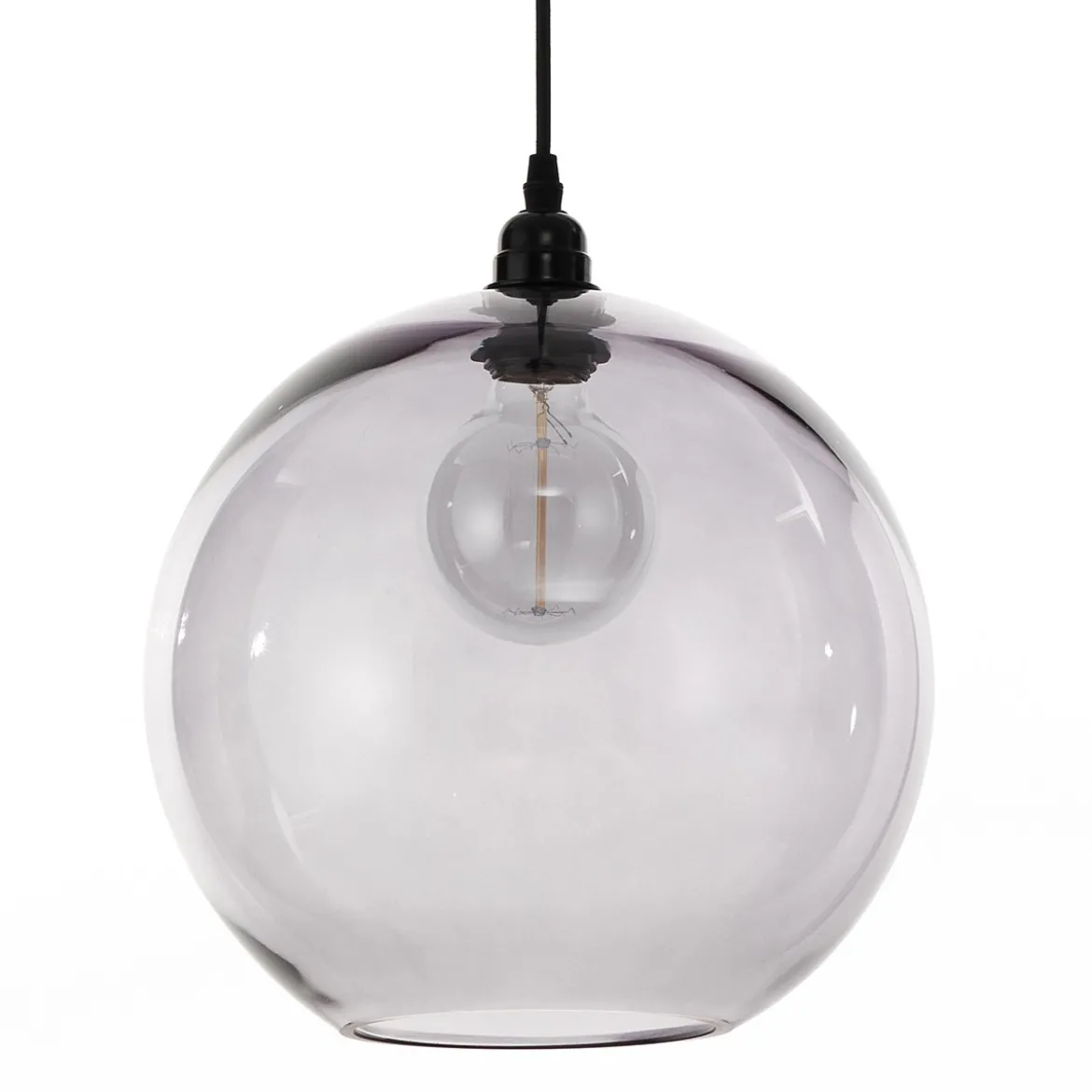 Skittle-b lampadario vetro grigio trasparente d30 h28 cm