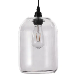 Skittle-c lampadario vetro grigio trasparente cm. d18 h25 cm