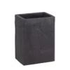 Slate bicchiere portaspazzolini in resina effetto cemento nero 7.5x5xh10 cm