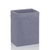 Slate grey bicchiere portaspazzolini in resina effetto cemento grigio 7.5x5 h10 cm