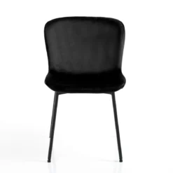 Snug velvet black sedia velluto neros truttura metallo nero opaco cm h80 l50 p60