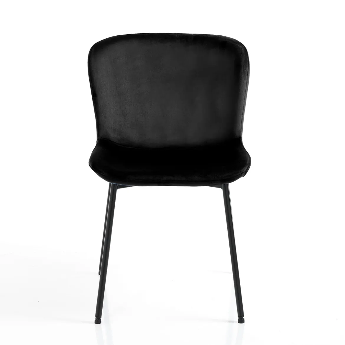 Snug velvet black sedia velluto neros truttura metallo nero opaco cm h80 l50 p60