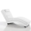 Sofia white chaise longue in pelle sintetica bianca h85 l62 p172 cm