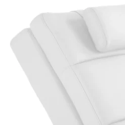 Sofia white chaise longue in pelle sintetica bianca h85 l62 p172 cm