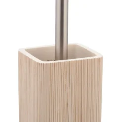 Spa portaspazzolino toilette in ceramica effetto legno 8x8 h12/36.5 cm