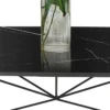 Spillo Black Marble Tavolo Scrivania struttura Metallo Nero Opaco piano Ceramica effetto Marmo Nero Lucido, h 77 x 180 x 90 cm