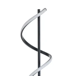 Spring lampada da terra a led in allumino nero opaco policarbonato bianco opaco cm h157 d20 lumen 2898