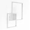 Square white plafoniera / applique led in metallo bianco opaco 54x54 h8 cm