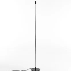 Stelo lampada da terra led in alluminio nero opaco d20 h150 cm